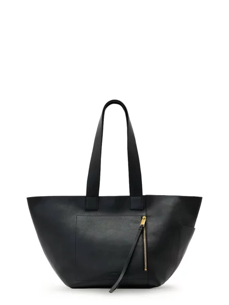 Geantă shopper Allsaints din piele alb