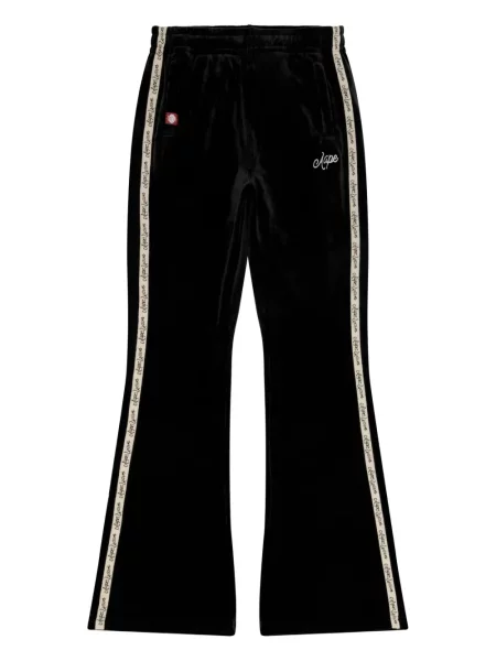 Pantaloni Aape By A Bathing Ape cu broderie negru