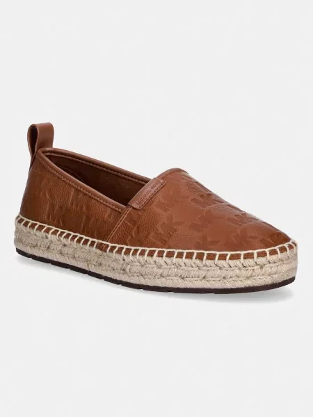 Michael Kors espadrile pentru bărbați din piele Elias Espadrille maro