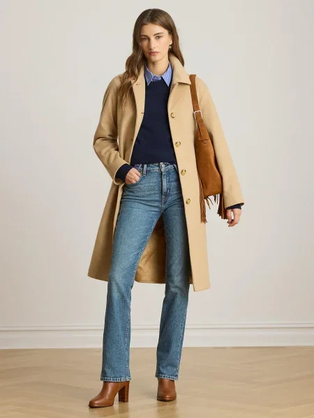 Lauren Ralph Lauren Palton de primăvară-toamnă maro cămilă bej