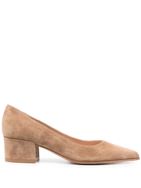 Pantofi cu toc Gianvito Rossi din piele de căprioară