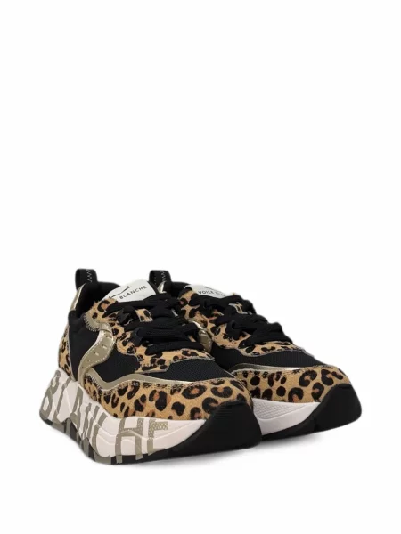 Sneakerși Voile Blanche cu imagine cu model leopard