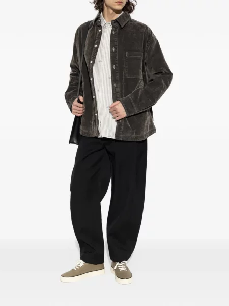 Geacă Jacquemus de catifea cord gri