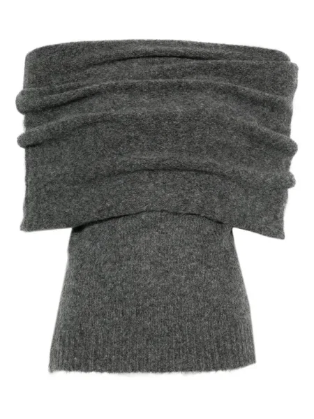 Top Entire Studios fără mâneci tricotate gri