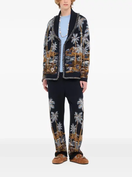 Cardigan Alanui cu franjuri albastru