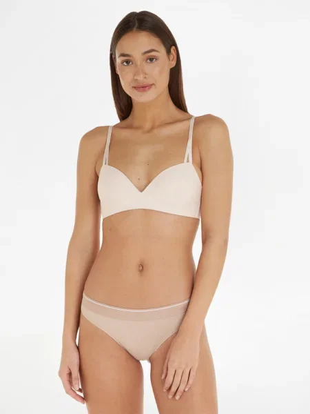 Calvin Klein Underwear Melltartó Seductive Comfort világos bézs