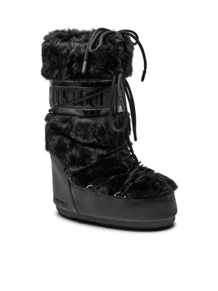 Moon Boot Szigetelt hótaposó ICON FAUX FUR fekete