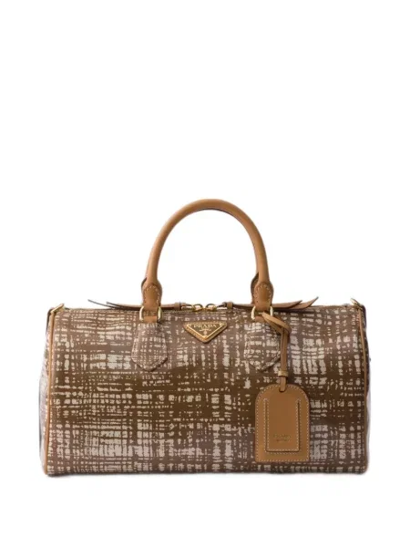 Top Prada din piele maro