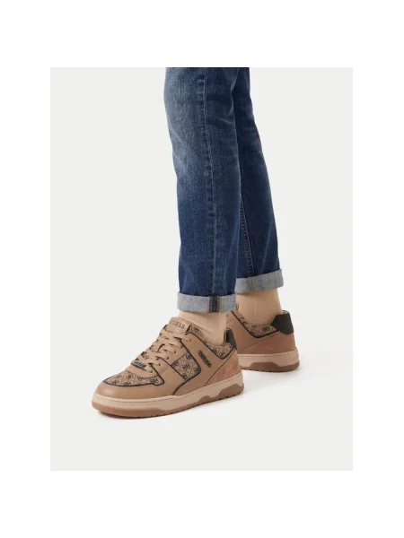 Sneakersy Guess brązowe