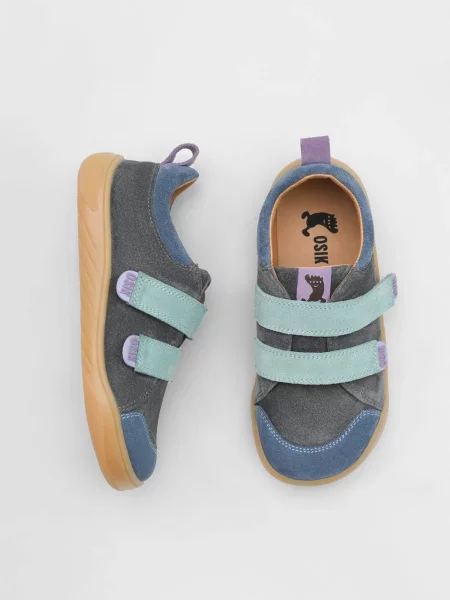 Дитячі Кросівки повсякденні OSIK Barefoot Glibbo Iceland Blue Mini шкіра/замша синій