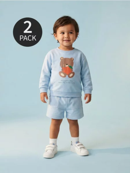 Sinsay Žerzejové kraťasy 2 pack modrá