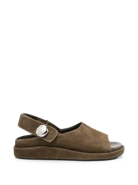 Sandale Sergio Moretti Firenze din piele de căprioară slingback maro