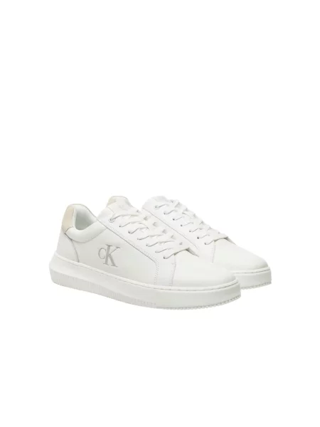 Trampki Calvin Klein Jeans skórzane chunky białe