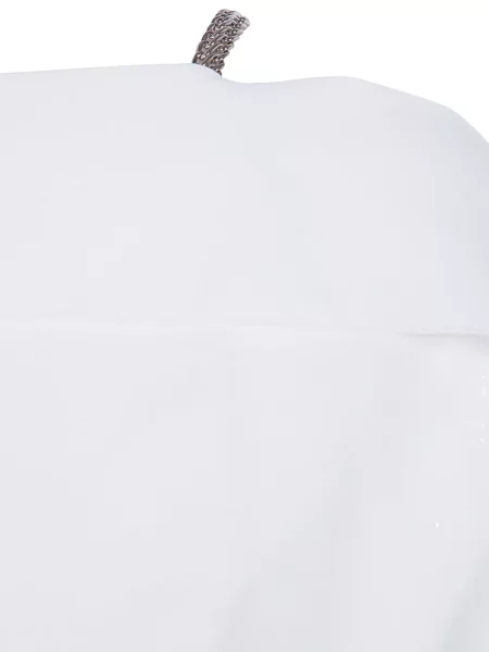 Top Lanvin cu volane alb