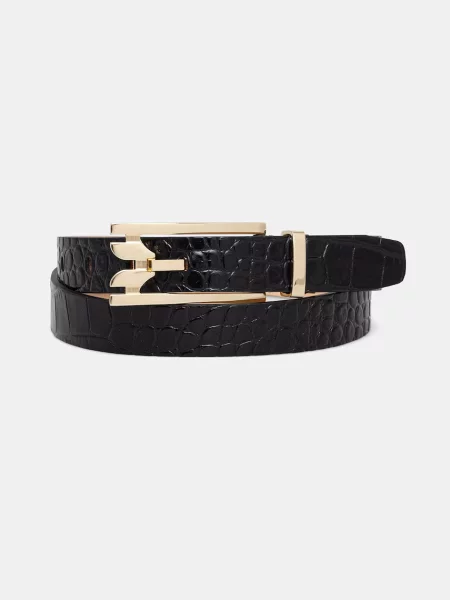 Victoria Beckham curea pentru femei din piele Dorian negru