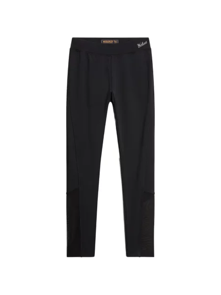 Leggings Woolrich cu imagine plasă negru