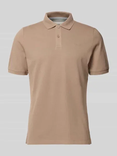 Koszulka polo o kroju regular fit z czystej bawełny S.oliver Red Label beżowa