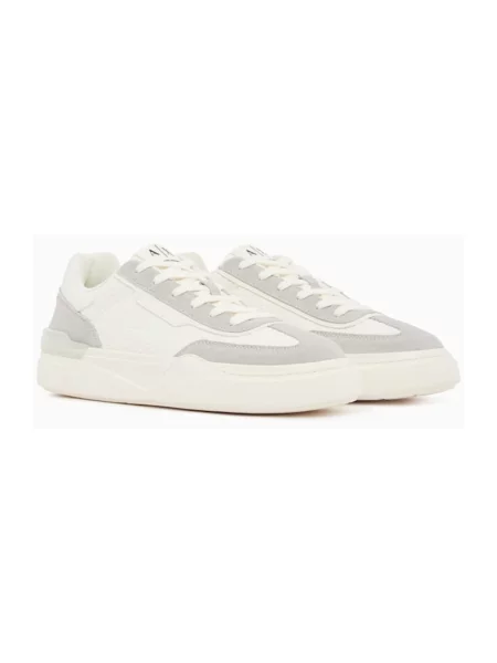Sneakersy Armani Exchange zamszowe białe