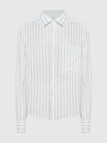 Блуза з кристалами Giuseppe Di Morabito Milano біла