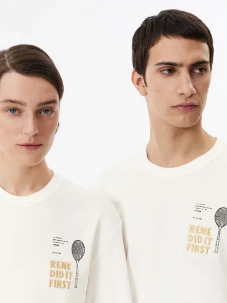 Футболка Lacoste бежевая