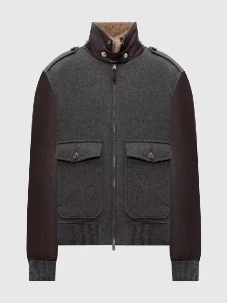 Комбінована куртка Brunello Cucinelli сіра