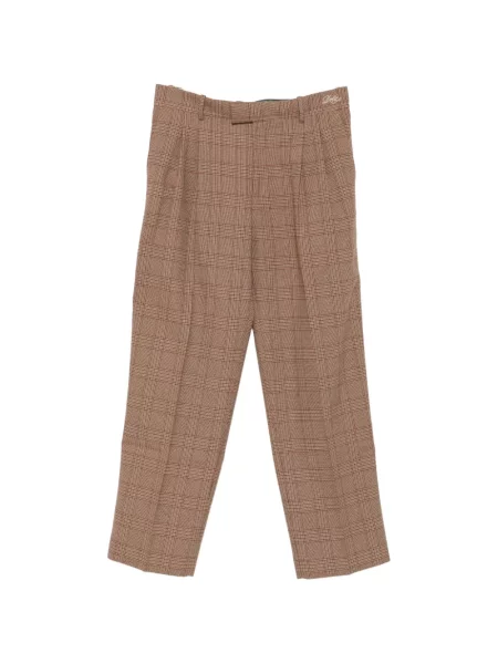 Pantaloni Drole De Monsieur în carouri maro