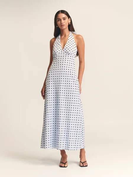 St MRLO Rochie Elena albastru pastel negru