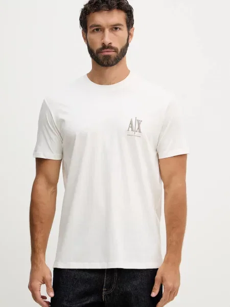 Armani Exchange tricou pentru bărbați din bej