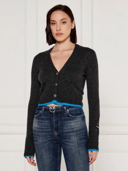 Pinko Gyapjú kardigán CHAUSIE | Cropped Fit kasmír hozzáadásával