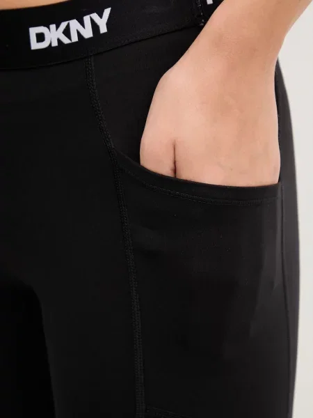 Однотонные шорты Dkny с высокой посадкой черные