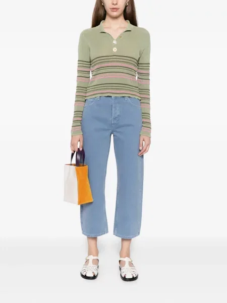 Blugi boyfriend Free People albastru