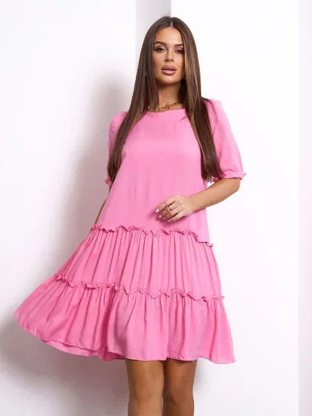 Сукня міні ISSA Plus рожевий