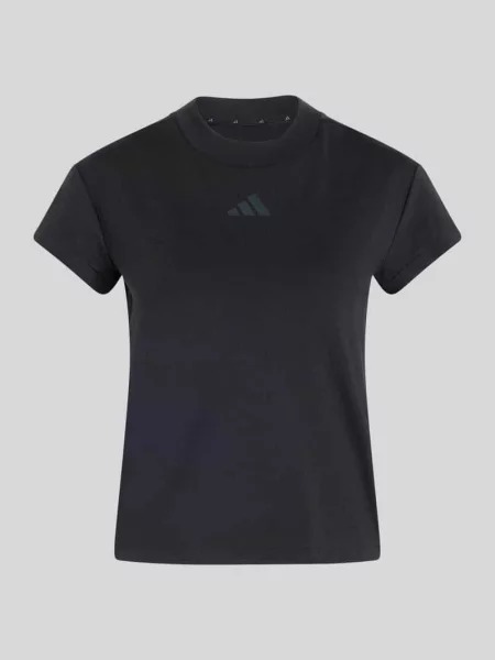 T-shirt o kroju slim fit z wyhaftowanym logo Adidas Sportswear czarna
