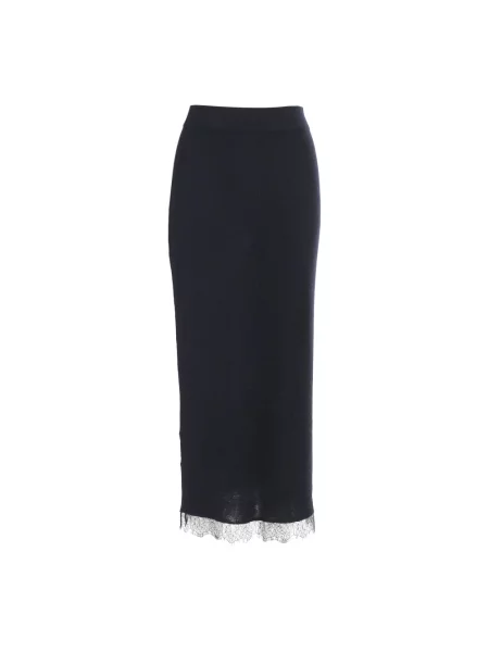 Długa spódnica maxi Arch4 z kaszmiru niebieska