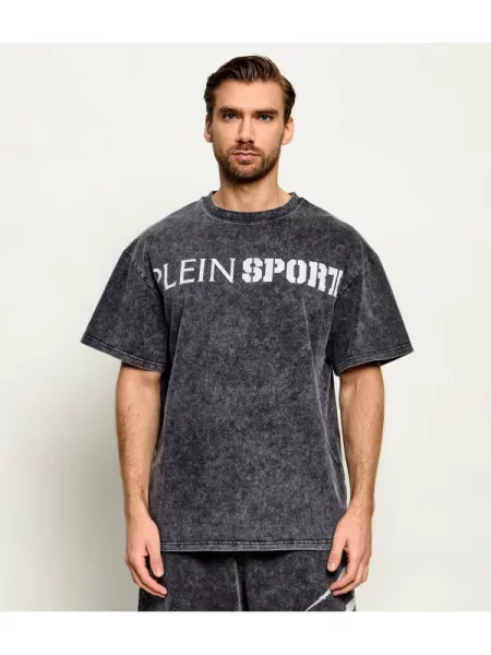 Plein Sport Tricou Crackle Scratch | Relaxed fit negru