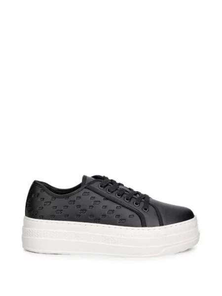 Sneakerși Armani Exchange cu platformă cu autograf negru