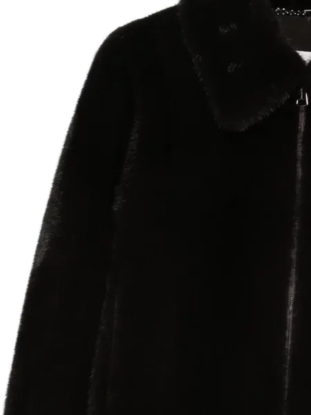 Gulerat geacă Manzoni 24 cu blană negru