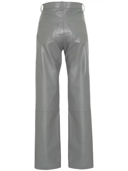 Pantaloni Dancassab din piele gri