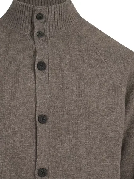 Cardigan Mc2 Saint Barth cu guler înalt bej