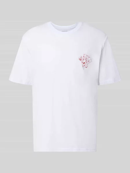 T-shirt o kroju regular fit z czystej bawełny model BREWY' Jack & Jones biała
