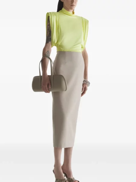 Bluză Mugler din jerseu verde