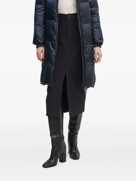 Fustă midi Sandro Ferrone până la genunchi albastru