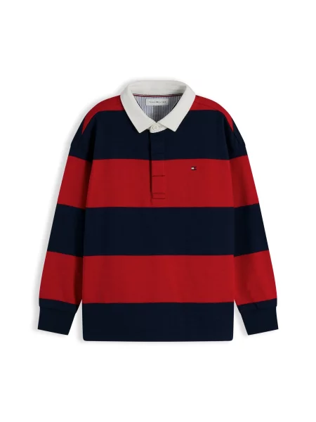 TOMMY HILFIGER Tricou bleumarin / roșu alb