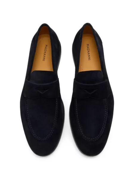 Pantofi loafer Magnanni din piele de căprioară albastru