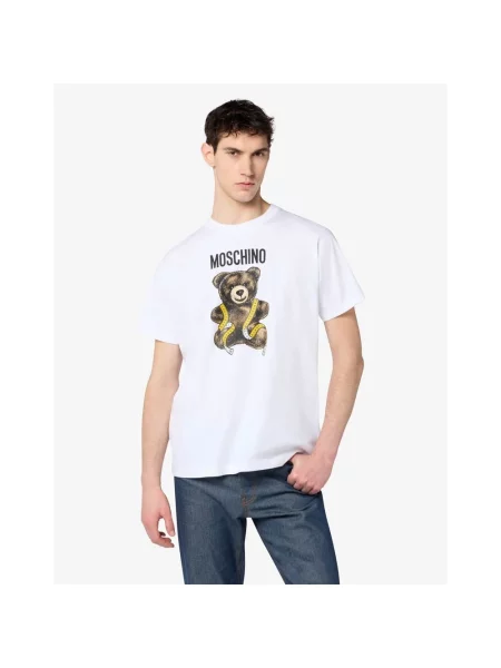 Koszulka Moschino z dżerseju biała