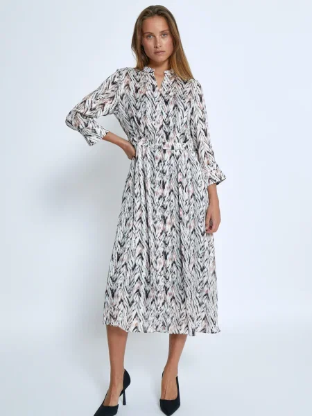 Minus Rochie tip bluză Filine maro / negru alb
