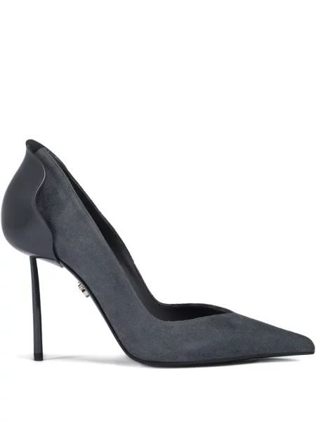 Pantofi cu toc Le Silla din piele de căprioară gri
