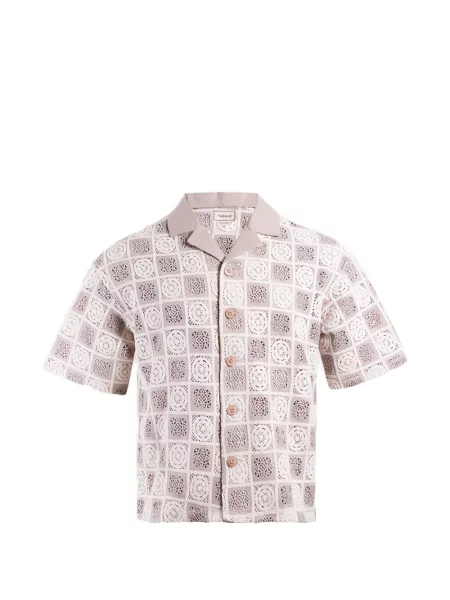 Květinová háčkování košile Maison Hideout