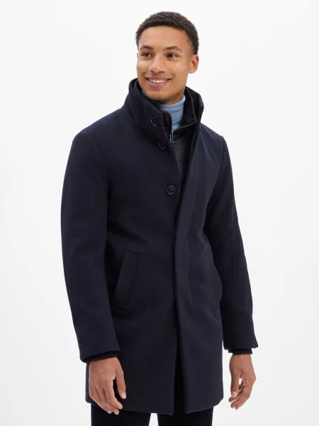 Finshley & Harding Krótki płaszcz Clarington Mężczyźni jednolity 46 niebieski