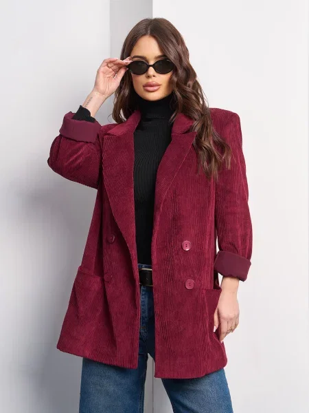 Піджак ISSA Plus бордовий